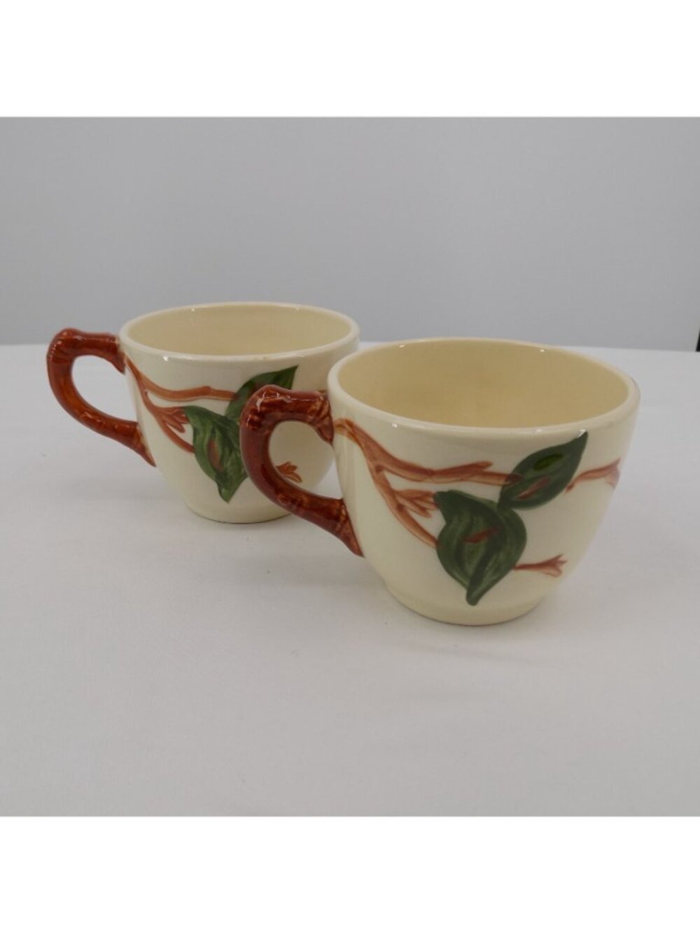 Set of 2 Franciscan Apple Cup & Saucer Set Mixed USA Backstamps Vintage - Picture 10 of 11